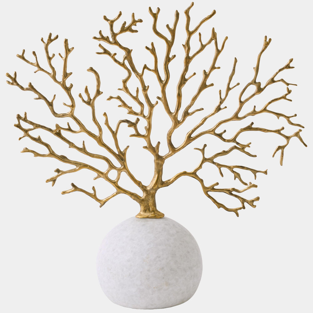 Sea Fan Coral Sculpture, Brass