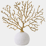 Sea Fan Coral Sculpture, Brass