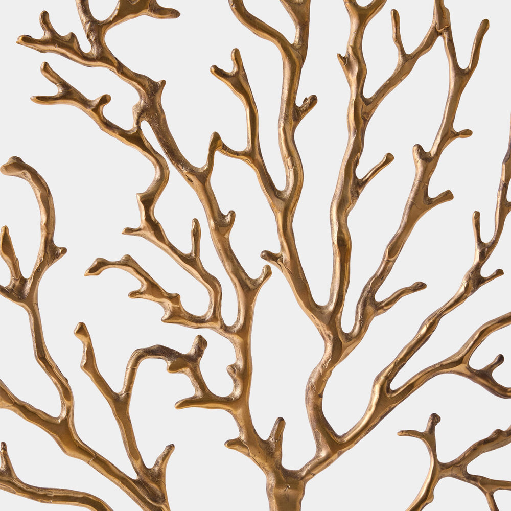 Sea Fan Coral Sculpture, Brass