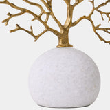 Sea Fan Coral Sculpture, Brass