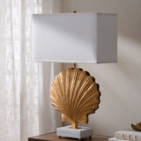 Sea Scallop Lamp, Gold Leaf