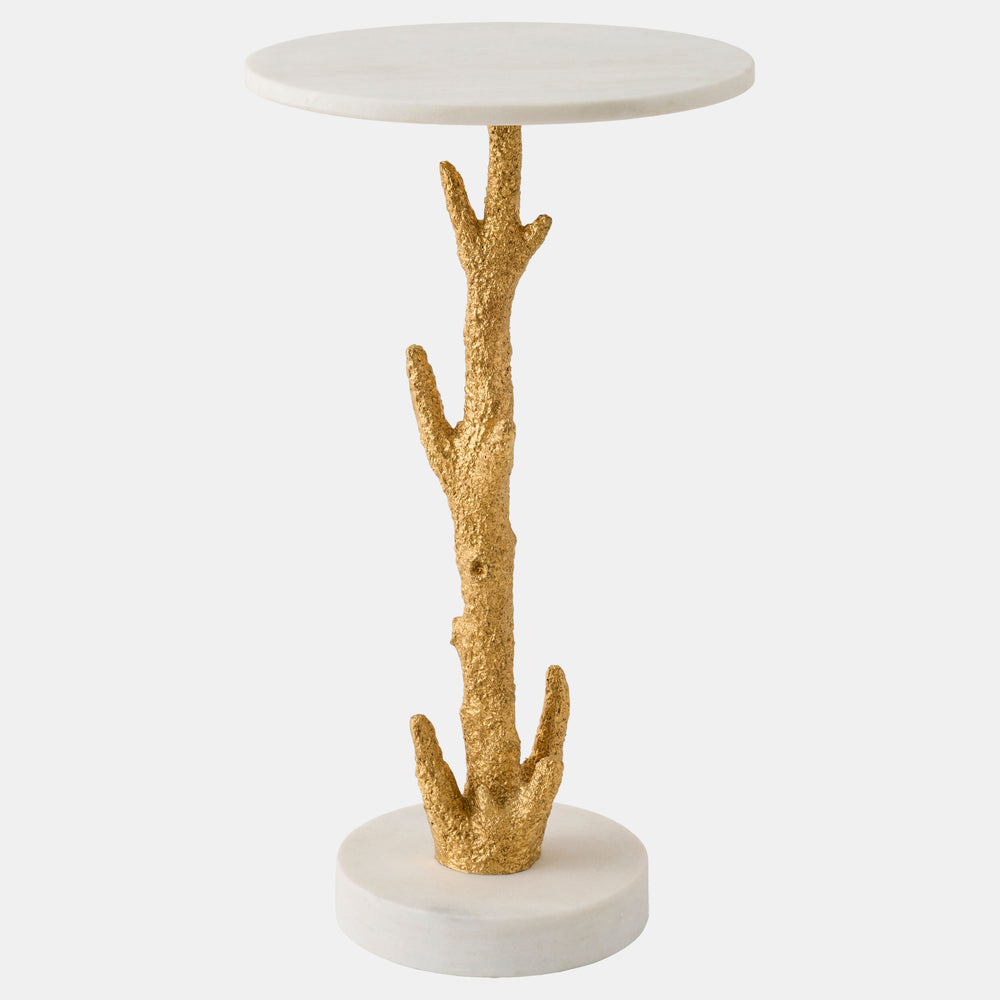 Pillar Coral Table, Gold Leaf