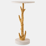 Pillar Coral Table, Gold Leaf