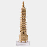 Pagoda Sculpture, Warm Brass