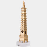 Pagoda Sculpture, Warm Brass