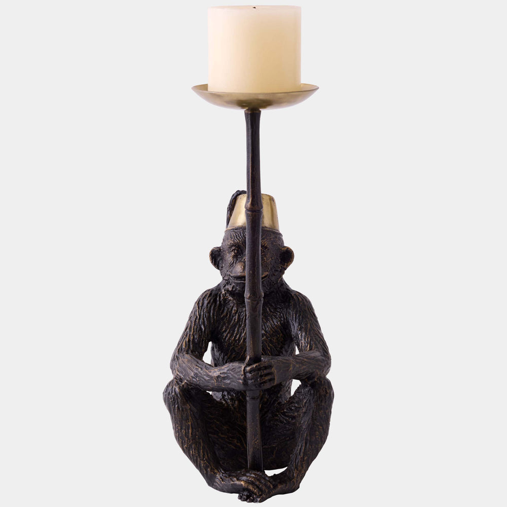 Monyet Candle Holder, Bronze