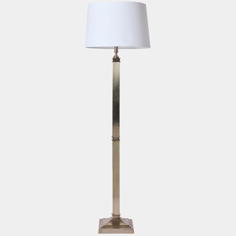 Cast Metal Floor Lamp, Antique Silver