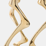 Filatura Side Table, Brass/White