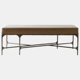 Hunter Leather Bench, Bronze