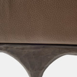 Hunter Leather Bench, Bronze