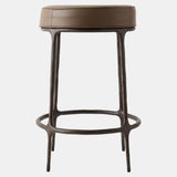 Hunter Leather Stool, Bronze