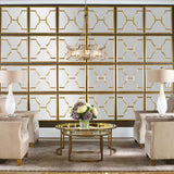 Misa Square Mirrors, Antiqued Gold Leaf, Set of 2