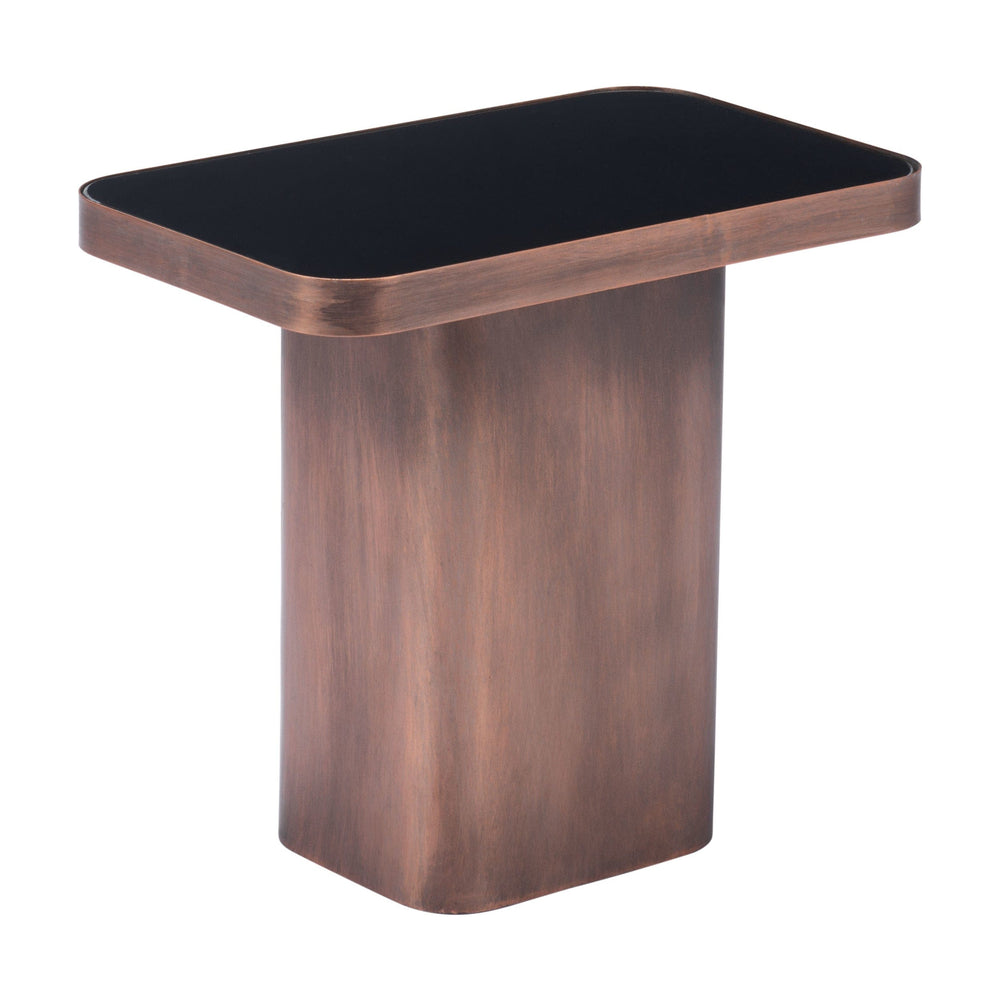 Marcos Side Table, Antique Bronze-Furniture - Accent Tables-High Fashion Home