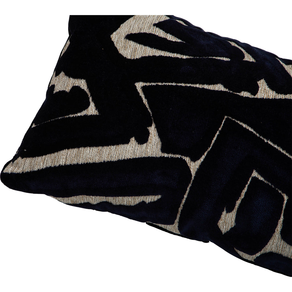 ACDC Lumbar Pillow, Indigo – High Fashion Home