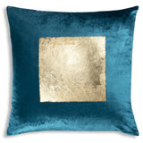 Gold Foil Square Velvet Pillow by Cloud9