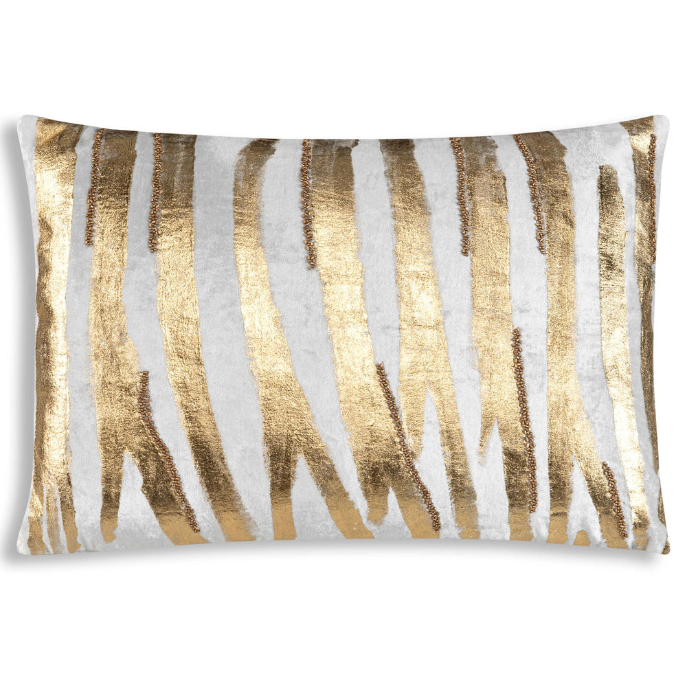 Adele Lumbar Pillow, Gold-Accessories-High Fashion Home