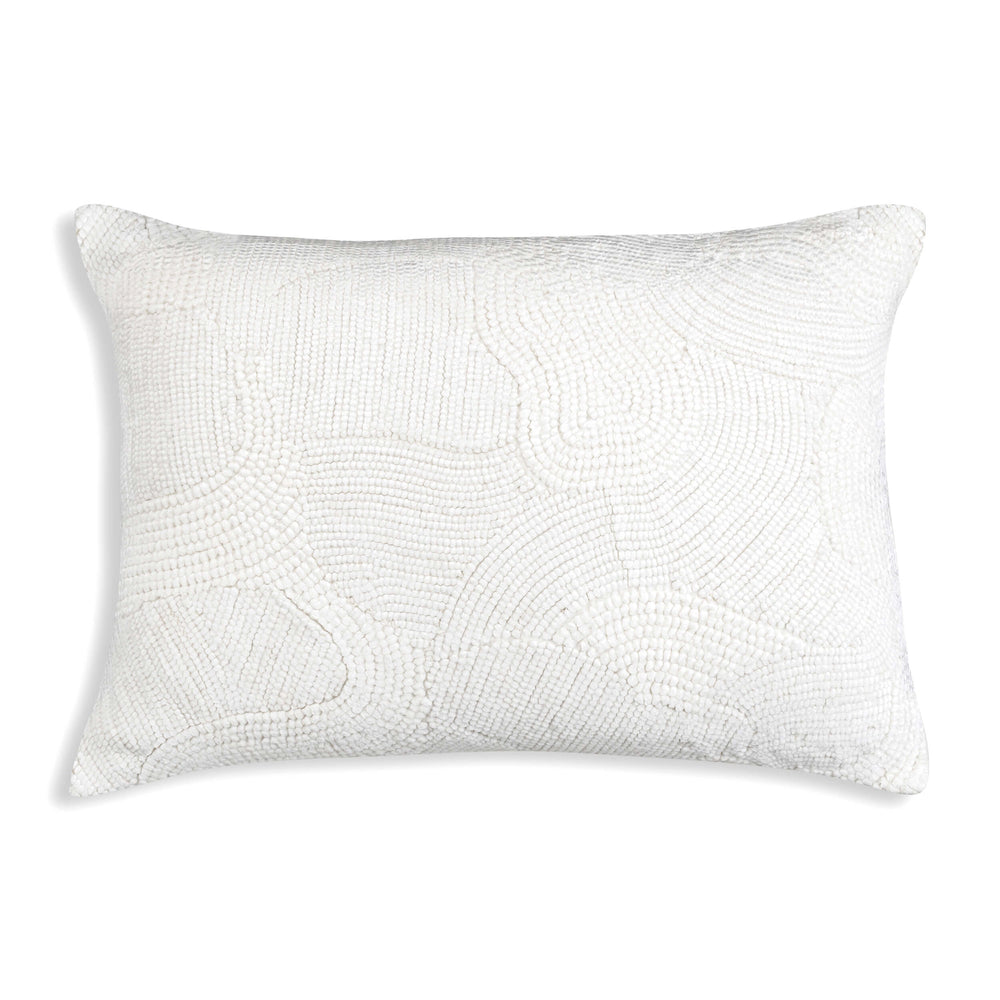 Amaya Lumbar Pillow, Ivory-Accessories-High Fashion Home