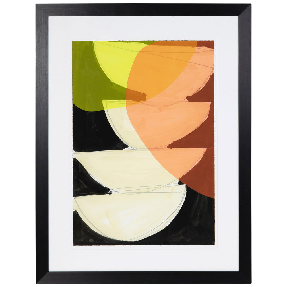 Four Semi Moons I Framed