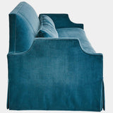Diana Skirted Sofa, Dragonfly Blue