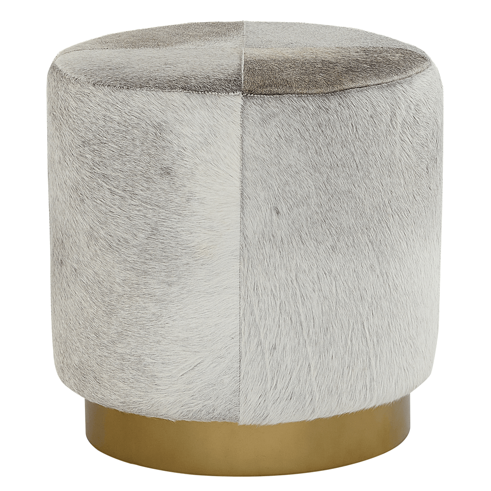 Jordan Small Ottoman, Frosted Hide