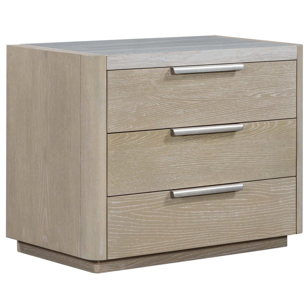 Warner Nightstand, Light Limestone-Furniture - Bedroom-High Fashion Home