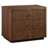 Arden 3 Drawer Nightstand, Medium Weathered