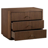 Arden 3 Drawer Nightstand, Medium Weathered