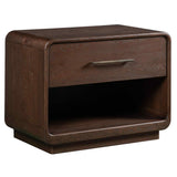 Olivia 1 Drawer Nightstand, Dark Weathered