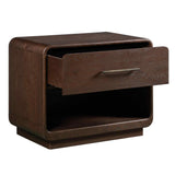 Olivia 1 Drawer Nightstand, Dark Weathered