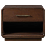 Olivia 1 Drawer Nightstand, Dark Weathered