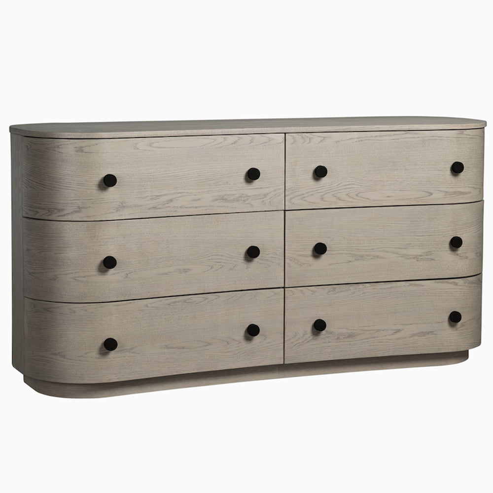 Emery 6 Drawer Dresser, Dusted Stone
