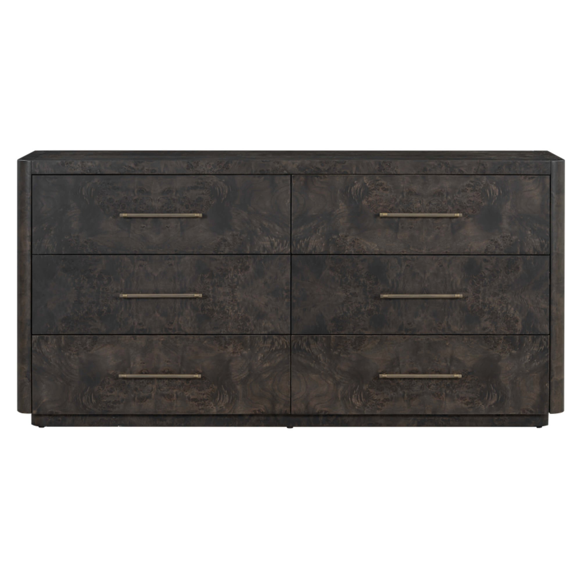 Marshall 6 Drawer Dresser, Chocolate Burl – High Fashion Home