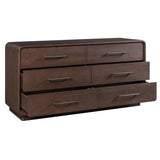 Olivia 6 Drawer Dresser, Dark Weathered