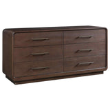 Olivia 6 Drawer Dresser, Dark Weathered