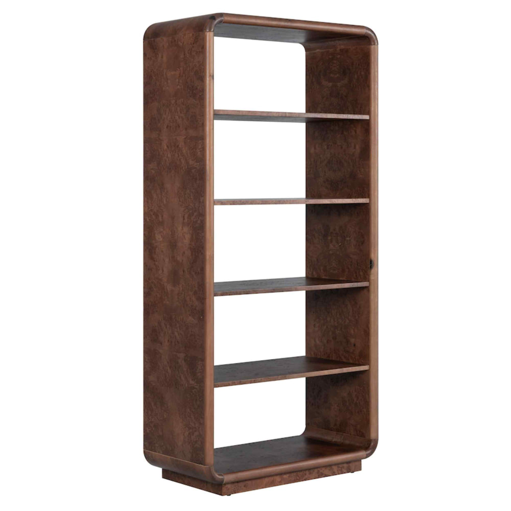 Loma Bookshelf. Caramel Burl