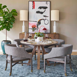 Trenton Round Dining Table, Misted Ash