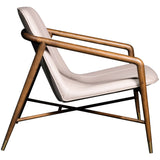 Remi Leather Chair, Beige