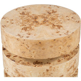 Foster Side Table, Toasted Burl-Furniture - Accent Tables-High Fashion Home
