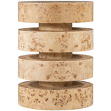 Foster Side Table, Toasted Burl-Furniture - Accent Tables-High Fashion Home