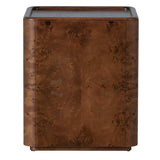 Loma End Table, Caramel Burl