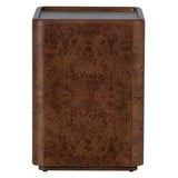Loma End Table, Caramel Burl