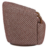 Ophelia Swivel Chair, Merlot Dot
