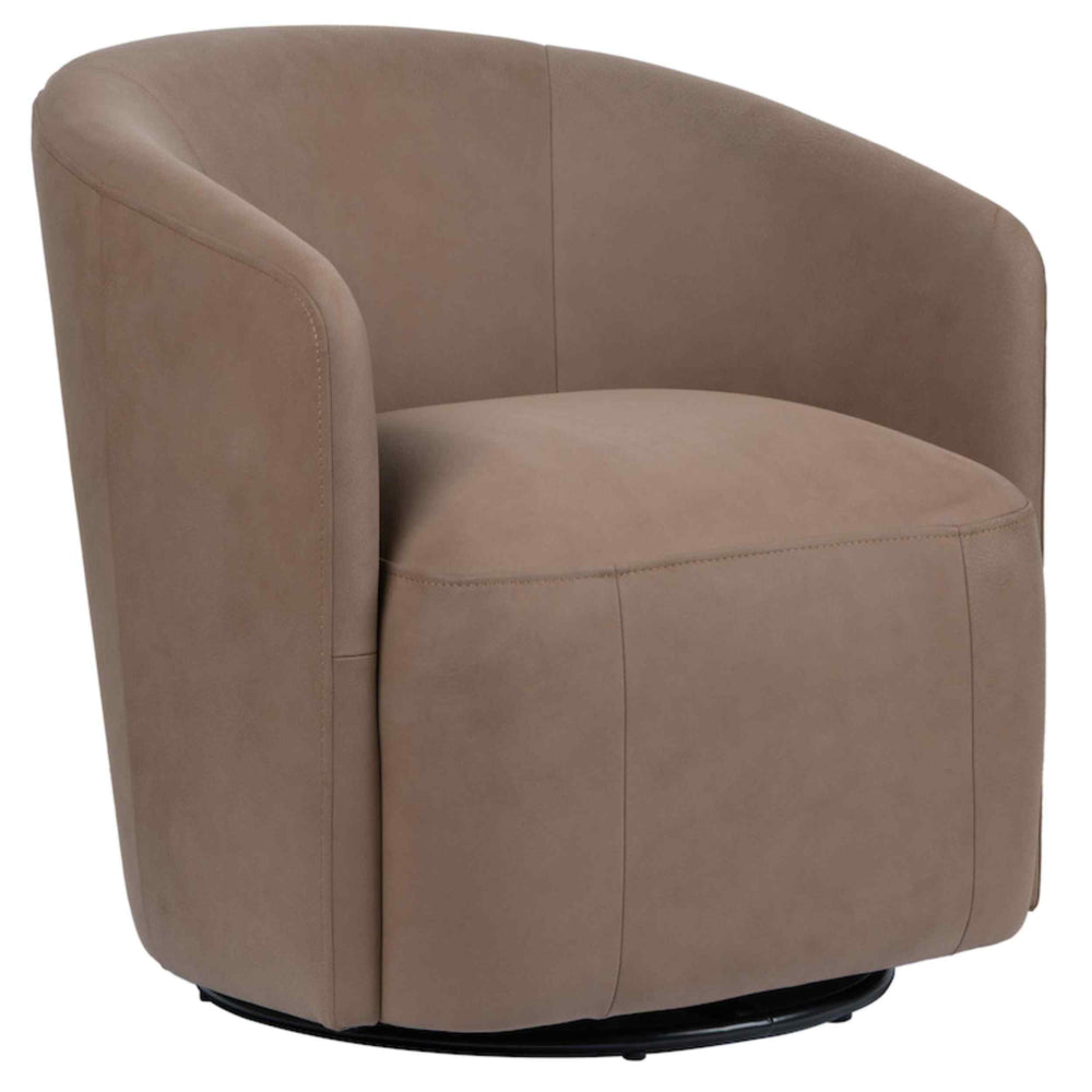 Reed Swivel Chair, Smoked Mushroom