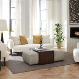 Blair Ottoman, Subtle Chalk-Furniture - Benches-High Fashion Home