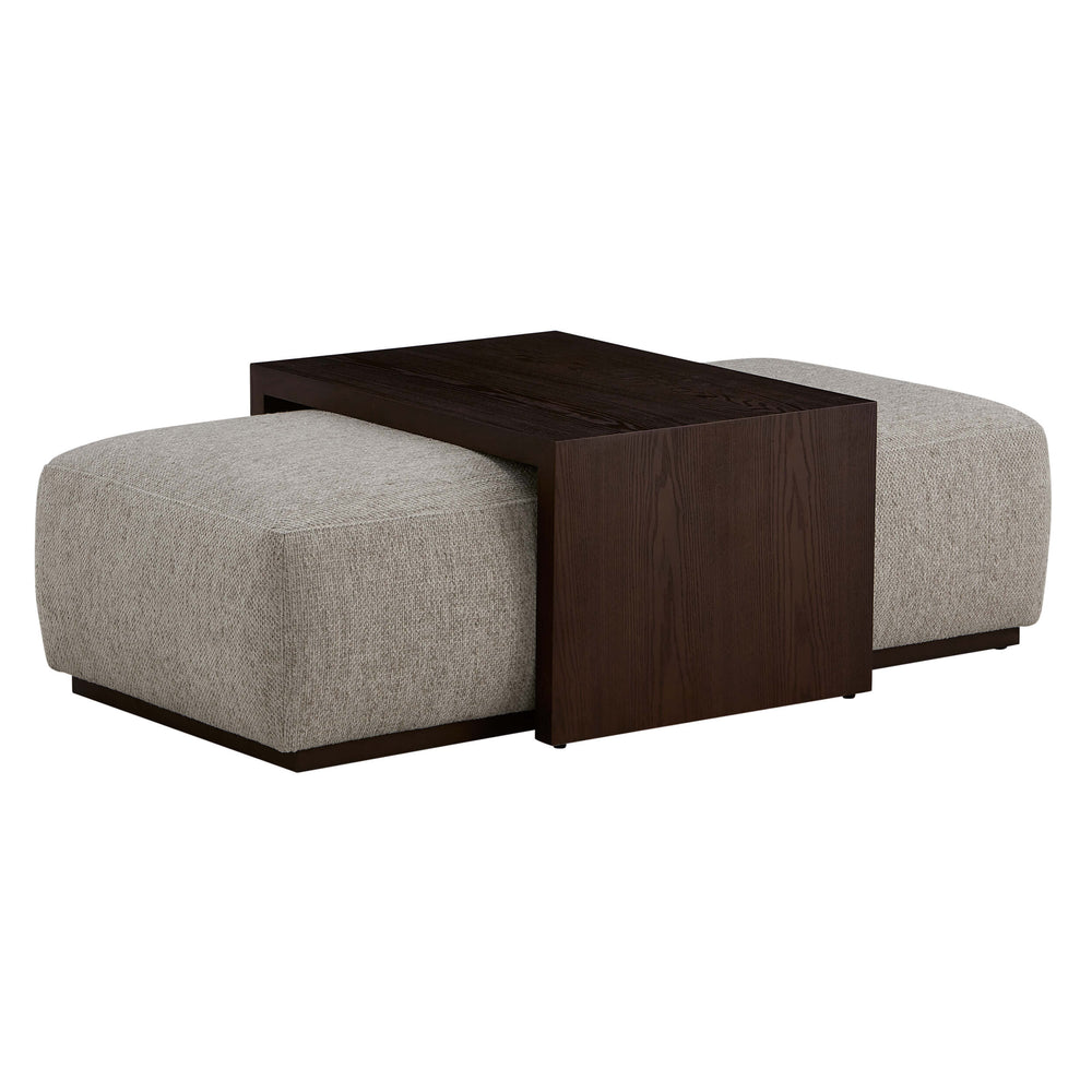 Blair Ottoman, Subtle Chalk-Furniture - Benches-High Fashion Home