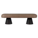 Creighton Leather Bench, Medium Cinder