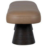 Creighton Leather Bench, Medium Cinder