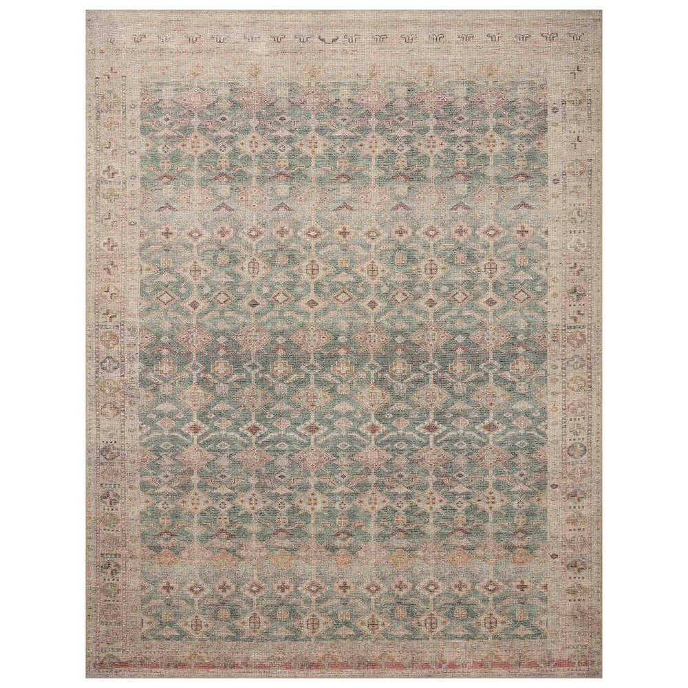 Angela Rose × Loloi Rug Aubrey AUB-02, Aqua/Sand