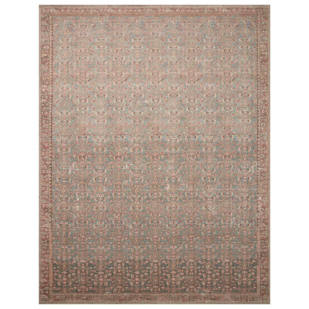 Angela Rose × Loloi Rug Aubrey AUB-04, Blue/Terracotta