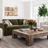 Abaso Coffee Table, Rustic Wormwood Oak